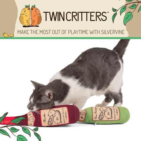 Silvervine Wine Bottles - Plush Catnip Toy