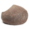 Handmade Wool Cat Cave Bed - Pebble Brown