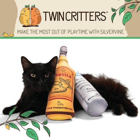 KittiKocktail - Silvervine Liquor Bottles - Plush Catnip Toy