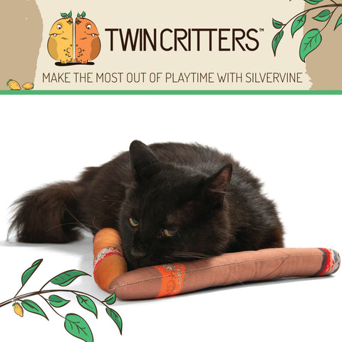 KittiDoobi- Silvervine Cigars - Plush Catnip Toy