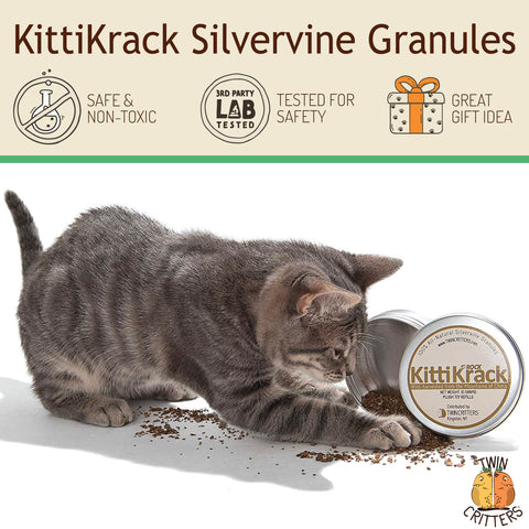 KittiKrack Rock Plush Toy Refills - Organic Silvervine Granules