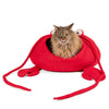 Handmade Wool Cat Cave Bed - Lobster